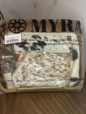 Myra Bygone Cowhide Crossbody Purse NWT Hair-On Hide Western Boho Bag